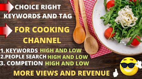 key words for cooking channel.